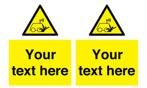 Custom warning run over by operator controlled machine